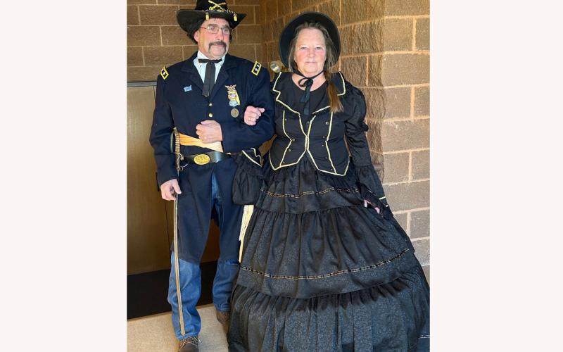 Major General John Logan and his wife, Mary, are known to locals as Tom and Laura Inman, both of whom have been employed by the South Dakota State Soldiers Home. Photo by Peggy Sanders/FRC Herald-Star