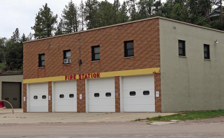 This 60-feet x 60-feet Hot Springs Fire Hall building, which was constructed in 1952 partially through a $15,000 city bond issue, is currently owned by the City of Hot Springs. However, the city may soon transfer ownership of the building to the Hot Springs Volunteer Fire Department. Photo by Brett Nachtigall/Fall River County Herald-Star
