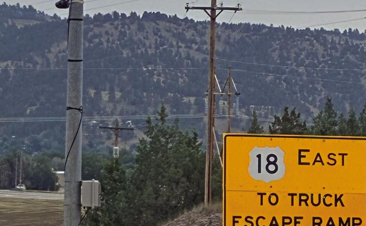 Small but mighty, here is one of the area’s four Automated License Plate Reader cameras, which is located along Hwy. 18. Photo by Charity Maness / Fall River County Herald Star