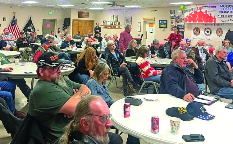 A full house of cracker barrel attendees asked ‘respectful’ questions, as requested by moderator, Brett Nachtigall, publisher of the Fall River County Herald-Star. At the center of the discussion were the District 30 legislators, including Sen. Amber Hulse along with Reps. Tim Goodwin and Trish Ladner. Photo by Beth Bogart/Fall River County Herald-Star