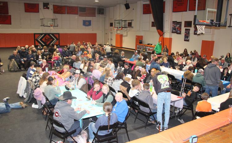 BINGO filled much of the Edgemont School gym as players get ready to hear the callouts. Photos by Linda Baird/FRC Herald Star