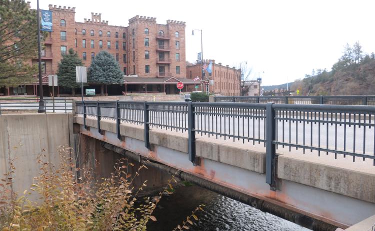 The Hot Springs City Council accepted a bid of nearly $1.4 million to replace the Minnekahta Avenue Bridge in 2026. The city, which pay 20% of that amount thanks to 80% being paid through a BIG grant, is also considering an idea posed by Councilmember Debra Johnston to utilize the bridge’s current historical railing in the new bridge, which however will increase the final cost. Photo by Brett Nachtigall/Fall River Herald-Star