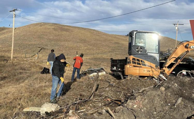 The side lot and surrounding areas of the Lutheran church received a major face lift and clean-up by volunteer workers of the Community Foundation of Edgemont on Saturday, Feb. 7.