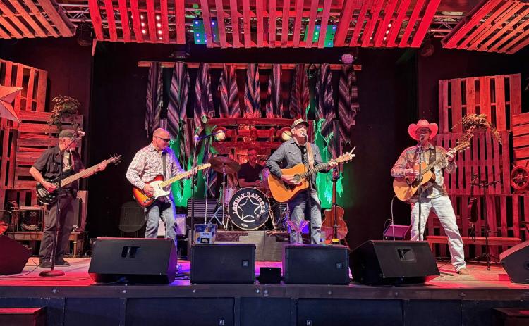 Hot Springs native Ross Johnson, third from left, performs recently with The Lonely Rangers Band at the Custer Beacon. He and his bandmates will take the stage in Centennial this Saturday, May 30, from 7pm - 9pm. Photo by Tonya Johnson/RJ Design Co.
