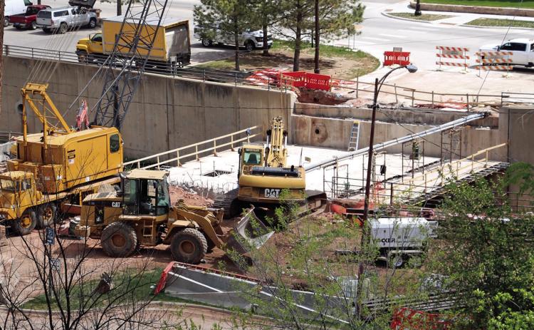 Despite being about four months behind in some of the anticipated progress milestones, officials with the City of Hot Springs and Brosz Engineering still expect the Minnekahta Avenue bridge replacement project to be completed by the contracted deadline of Nov. 27, 2026. Photos by Brett Nachtigall/Fall River County Herald-Star