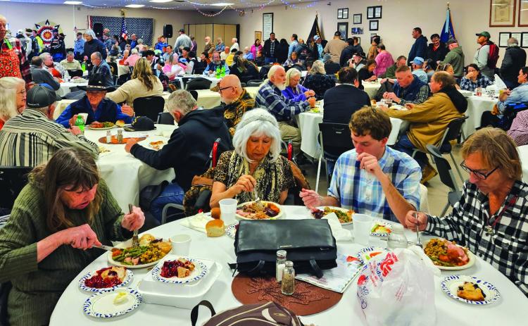 More than 900 meals were served at the Hot Springs American Legion during their free will Thanksgiving feast last Thursday, Nov. 27. Photos submitted by Tricia Daily