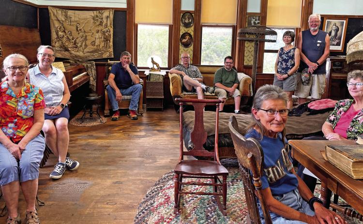 The local chapter of Westerners International will host the organization’s annual national convention this September (open to the public). Pictured here are members of the local chapter at its August meeting held at the Pioneer Museum. Photo by Beth Bogart/Fall River County Herald-Star