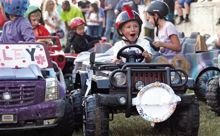 Young competitors enjoy themselves during last year’s Powerwheels Derby at the 2023 Fall River County Fair. Photo by JJ Ostenson