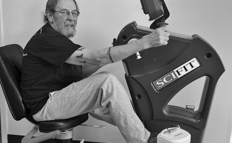 Gordy Heggen worked towards riding his motorcycle during his rehab and credits the program for saving his life. Photos by Charity Maness/Fall River County Herald Star