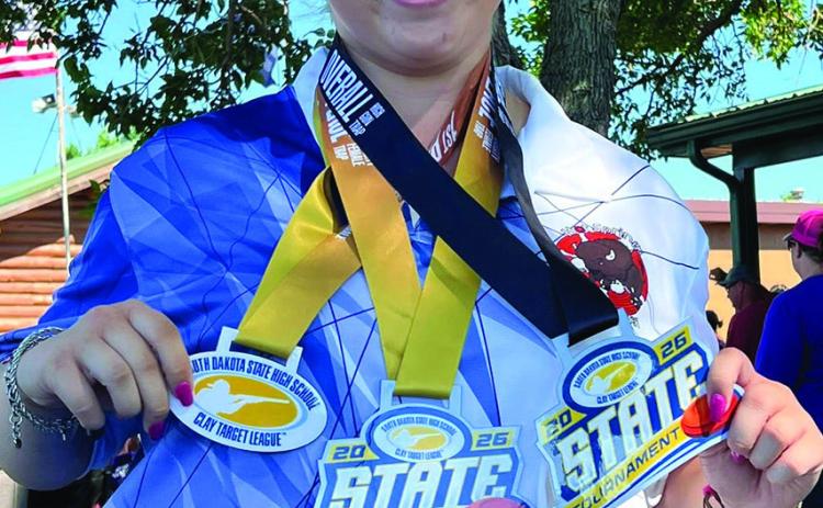 Alt Text for ImageHot Springs Zetta Kuhl earned three awards at this year’s state trapshooting championship included first in the conference, first in the state female division as well as first overall.
