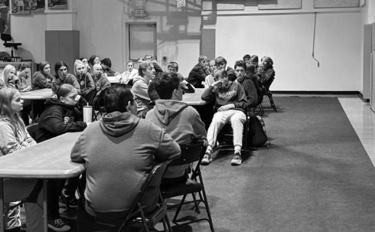 Guest Speaker Jessica VanEaton of First Interstate Bank discusses essential concepts of banking and career opportunities in the banking industry as part of the Edgemont Career Fair. Photos by Garland Wright/Fall River County Herald-Star