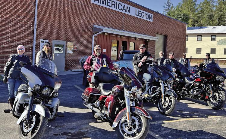Members of the American Legion Riders and community ready for the ‘Run for the 22’ Sunday Sept. 22, to raise awareness of veteran suicide and funds for the Mission 22; a national non- profit offering outreach to Veterans and their families when they need it, now. Photo by Charity Maness/Fall River County Herald Star