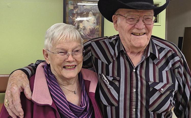 Franklin Manke poses with his wife Audrey during last week’s Edgemont Historical Society’s Annual Meeting. Today (Jan. 30), Franklin is celebrating his 90th birthday, and on Oct. 15, 2025, the couple will celebrate their 72nd wedding anniversary.