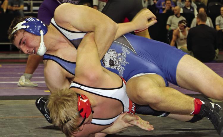 Hot Springs senior Caleb Rickenbach competes last Thursday during the first day of the Class “B” State Championships. Photo by Mandy Scherer