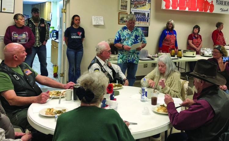 Mayor Bob Nelson read the City of Hot Springs Proclamation proclaiming March 29, 2024 as Welcome Home Vietnam War Veterans Day to Vietnam Veterans at the annual American Legion Riders Welcome Home Vietnam Veterans dinner. Photo by Charity Maness/Fall River County Herald Star