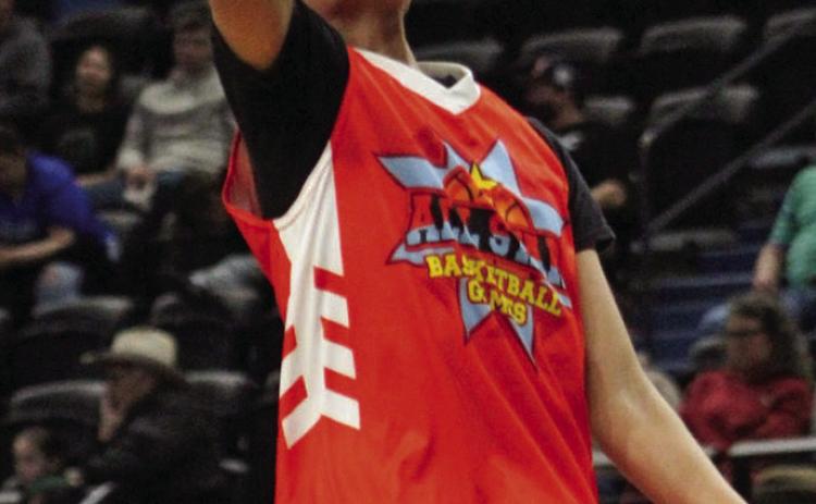 Keenan Youngman, a senior at Oelrichs High School, participates for Team Tatanka in the recent 2024 Lakota All Star Games. Photo by Masha Fehr