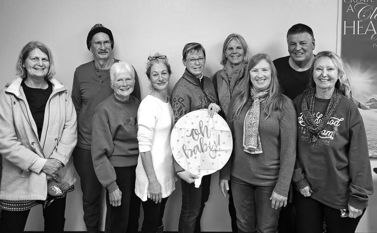 Members of Hot Springs Area Right to Life are planning a community Baby Shower. Left to right: Marianne Allen, Tom Fitzgerald, Doris Belitz, Celeste Niece (Secretary), Beth Spitzer (President), Liz Meyer (Treasurer), Lorrie Harris (Vice President), Frank Birkholt and Wendee Petti Submitted photo