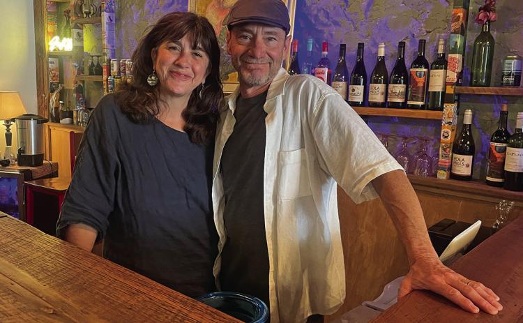 Elsa and Marty Meyer opened The Space in downtown Hot Springs three years ago, to fulfill their dreams, respectively, of having a wine/taco bar and a place to showcase live music — above all, a space for the local community to gather weekly. Photo by Beth Bogart/Fall River County Herald-Star